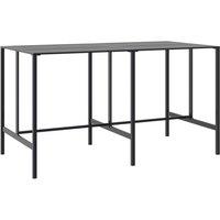 Berkfield Home Bar Table Black 200x100x110 cm Powder-coated Steel | Size: 200 x 100 x 110 cm
