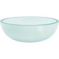 Berkfield Home Basin Tempered Glass 35x12 cm Frosted in Aqua