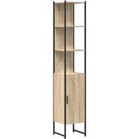 Berkfield Home Bathroom Cabinet Sonoma Oak 33x33x185, 5 cm Engineered Wood in Light Brown