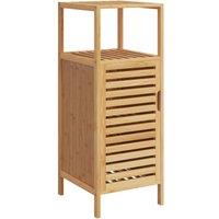Berkfield Home Bathroom Cabinet with Shelf 36x33x87 cm Bamboo in Light Tan | Size: 36 x 33 x 87 cm