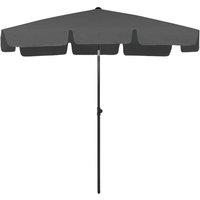 Berkfield Home Beach Umbrella Anthracite 200x125 cm in Dark Grey
