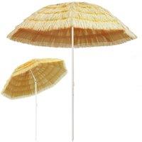 Berkfield Home Beach Umbrella Natural 240 cm Hawaii Style