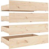 Berkfield Home Bed Drawers 4 pcs Solid Wood Pine in Natural