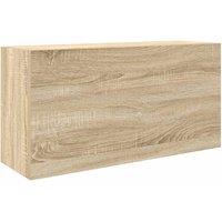 Berkfield Home Bathroom Wall Cabinet Sonoma Oak 80x25x40 cm Engineered Wood in Light Brown | Size: 80 x 25 x 40 cm