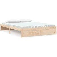 Berkfield Home Bed Frame Solid Wood 160x200 cm in Natural