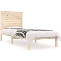 Berkfield Home Bed Frame Solid Wood 90x190 cm Single in Natural