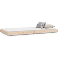 Berkfield Home Bed Frame without Mattress 100x200 cm Solid Wood Pine in Light Tan