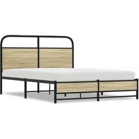 Berkfield Home Bed Frame Frame 120x190 cm Small Double Sonoma Oak Wood in Light Oak