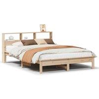 Berkfield Home Bed Frame without Mattress 140x190 cm Solid Wood Pine in Light Tan