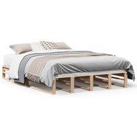 Berkfield Home Bed Frame without Mattress 160x200 cm Solid Wood Pine in Natural