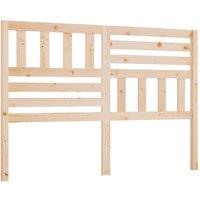 Berkfield Home Bed Headboard 126x4x100 cm Solid Wood Pine in Natural | Size: 126 x 4 x 100 cm