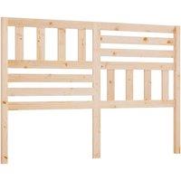 Berkfield Home Bed Headboard 146x4x100 cm Solid Wood Pine in Natural | Size: 146 x 4 x 100 cm