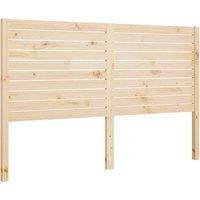 Berkfield Home Bed Headboard 146x4x100 cm Solid Wood Pine in Natural | Size: 146 x 4 x 100 cm