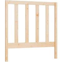 Berkfield Home Bed Headboard 81x4x100 cm Solid Wood Pine in Natural | Size: 81 x 4 x 100 cm
