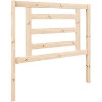 Berkfield Home Bed Headboard 96x4x100 cm Solid Wood Pine in Light Tan | Size: 96 x 4 x 100 cm