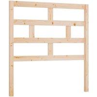 Berkfield Home Bed Headboard 96x4x100 cm Solid Wood Pine in Light Oak | Size: 96 x 4 x 100 cm