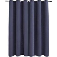 Berkfield Home Blackout Curtain with Metal Rings Anthracite 290x245 cm in Charcoal
