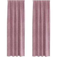 Berkfield Home Blackout Curtains with Top Tape 2 pcs Dark Pink Velvet