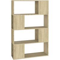 Berkfield Home Book Cabinet Room Divider Sonoma Oak 80x24x124.5 cm Engineered Wood in Light Brown