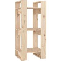 Berkfield Home Book Cabinet/Room Divider 41x35x91 cm Solid Wood Pine in Natural | Size: 41 x 35 x 91 cm