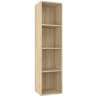 Berkfield Home Book Cabinet/TV Cabinet Sonoma Oak 36x30x143 cm Engineered Wood in Light Tan | Size: 36 x 30 x 143 cm