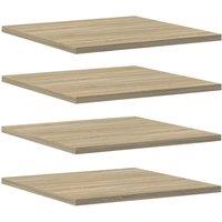 Berkfield Home Bookshelf Boards 4 pcs Sonoma Oak 40x40x1.5 cm Engineered Wood in Tan