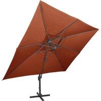 Berkfield Home Cantilever Garden Parasol with Double Top Terracotta 400x300 cm
