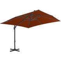 Berkfield Home Cantilever Umbrella with Aluminium Pole Terracotta 300x300 cm