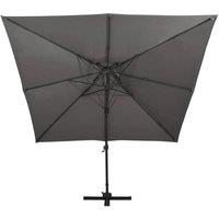 Berkfield Home Cantilever Umbrella with Double Top 300x300 cm Anthracite in Dark Grey