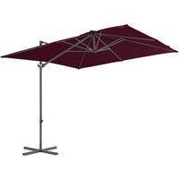 Berkfield Home Cantilever Umbrella with Steel Pole Bordeaux Red 250x250 cm in Burgundy
