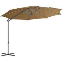 Berkfield Home Cantilever Umbrella with Steel Pole Taupe 300 cm