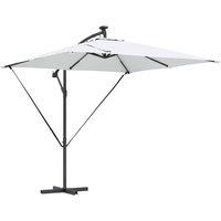 Berkfield Home Cantilever Banana Parasol with Lock Sand 249 x 249 x 250 cm in Natural