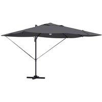 Berkfield Home Cantilever Umbrella - Anthracite Anthracite Polyester Large in Dark Grey