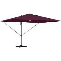 Berkfield Home Cantilever Umbrella - Bordeaux Red Bordeaux red Metal & Fabric in Burgundy