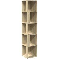 Berkfield Home Corner Cabinet Sonoma Oak 33x33x164.5 cm Engineered Wood in Light Tan
