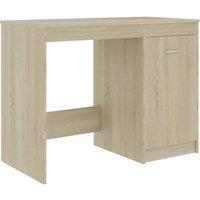 Berkfield Home Desk Sonoma Oak 100x50x76 cm Engineered Wood in Light Brown | Size: 100 x 50 x 76 cm
