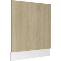Berkfield Home Dishwasher Panel Sonoma Oak 59.5x3x67 cm Engineered Wood in Light Brown