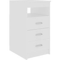 Berkfield Home Drawer Cabinet White 40x50x76 cm Engineered Wood | Size: 40 x 50 x 76 cm