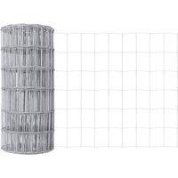 Berkfield Home Euro Fence 0.4x50 m Galvanised Steel in Silver