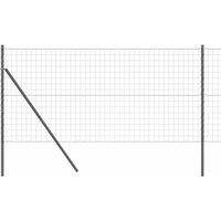 Berkfield Home Euro Fence with 7 Posts 1.2x10 m Galvanised Steel Grey