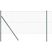 Berkfield Home Euro Fence with 7 Posts 1.4x10 m Galvanised Steel Green