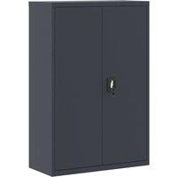 Berkfield Home File Cabinet Anthracite 90x40x140 cm Steel in Dark Grey | Size: 90 x 40 x 140 cm