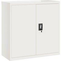 Berkfield Home File Cabinet White 90x40x90 cm Steel | Size: 90 x 40 x 90 cm