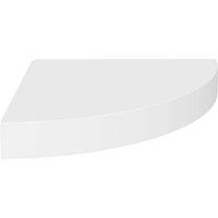 Berkfield Home Floating Corner Shelf White 25x25x3.8 cm MDF