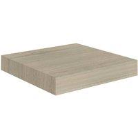 Berkfield Home Floating Wall Shelf Oak 23x23.5x3.8 cm MDF in Light Sand