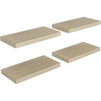 Berkfield Home Floating Wall Shelves 4 pcs Oak 50x23x3.8 cm MDF in Light Oak