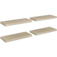 Berkfield Home Floating Wall Shelves 4 pcs Oak 60x23.5x3.8 cm MDF in Light Oak