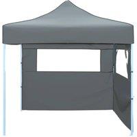Berkfield Home Foldable Party Tent Pop-Up with 2 Sidewalls 3x3 m Anthracite in Dark Grey