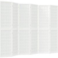 Berkfield Home Folding 6-Panel Room Divider Japanese Style 240x170 cm White