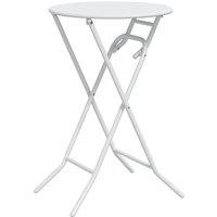 Berkfield Home Folding Garden Table White 50x72 cm Steel | Size: 50x72 cm